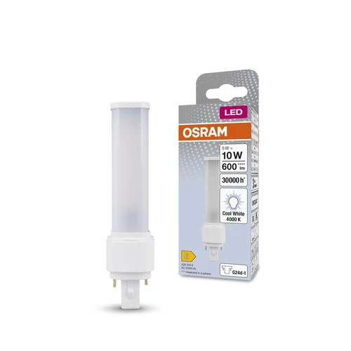 OSRAM DULUX LED-Lampe D10 EM, 5W, 600lm, 4000K , Kaltweiß