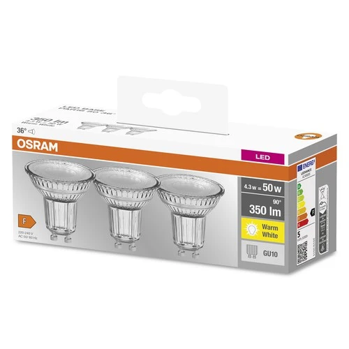 OSRAM LED BASE Spot PAR16 50 36° 4.3 W/2700K GU10 , Warmweiß