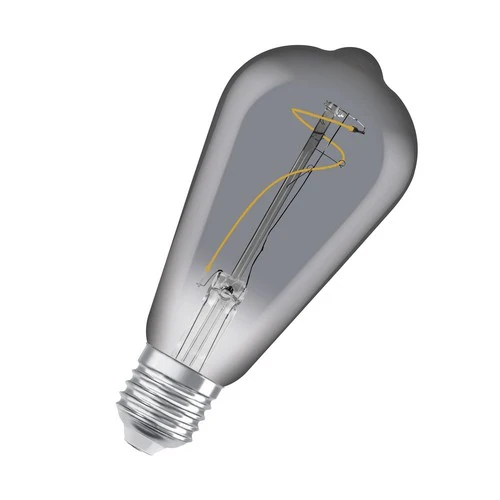 OSRAM LED-Lampen, Vintage-Edition, 10 Watts Ersatz, E27, ST64-shape, 1800 Kelvin, Warm Comfort Light, Klares Glas, single Pack, E27