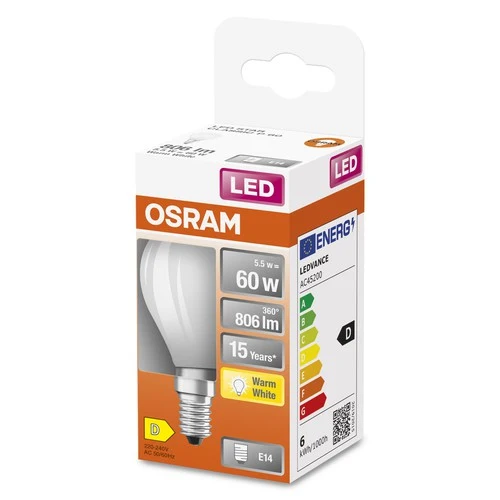 OSRAM LED Retrofit CLASSIC P 60 5.5 W/2700 K E14 , Warmweiß