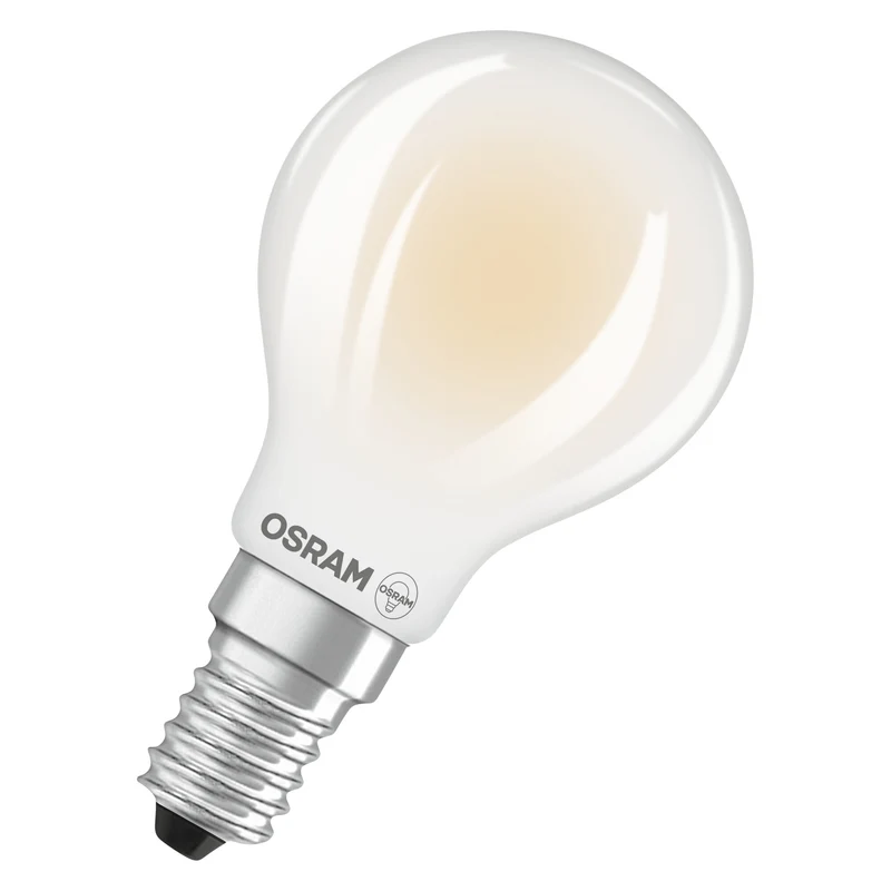 OSRAM LED CLASSIC P ENERGY EFFICIENCY A , LED-Lampe, Bleifreies Glas, Matt, 1,2 W, (ex 25 W), 255 lm, Warmweiß, 2700 K, Energieeffizienzklasse: A, CRI 80