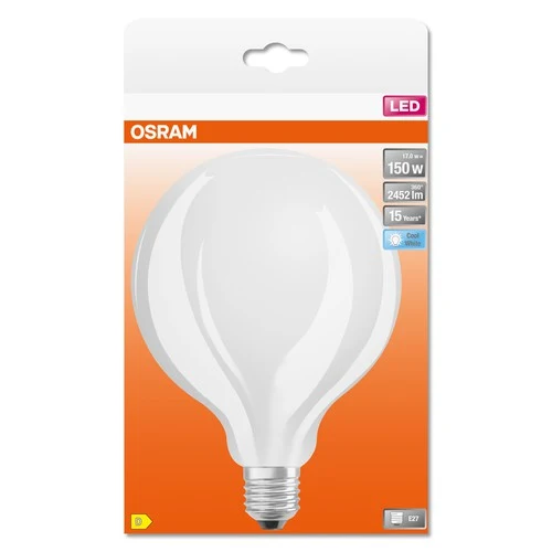 OSRAM LED Retrofit CLASSIC GLOBE125 Lampe matt (ex 150W) 17W / 4000K Kaltweiß E27