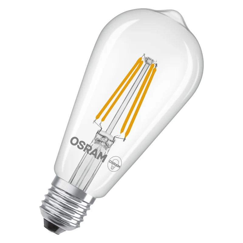 OSRAM LED LAMPS ENERGY CLASS A ENERGY EFFICIENCY FILAMENT CLASSIC EDISON , LED-Lampe, Bleifreies Glas, Klar, 5 W, (ex 75 W), 1055 lm, Warmweiß, Energieeffizienzklasse: A