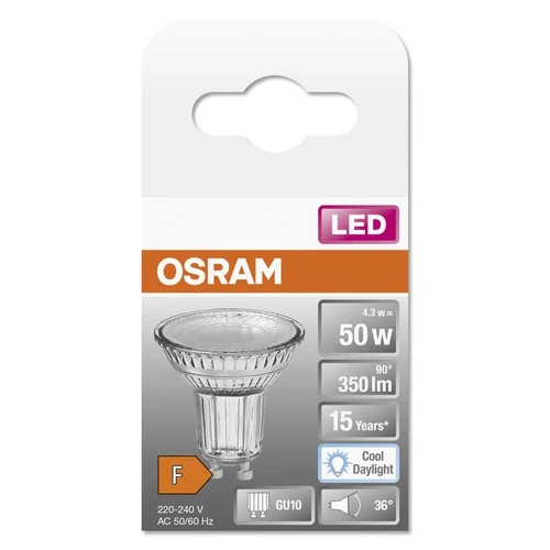 OSRAM LED STAR PAR16 Spot (ex 50W) 4,3W / 6500K Kaltweiß GU10