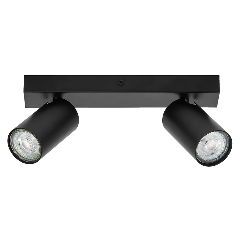 LEDVANCE LED SPOT OCTAGON 2 x 3,4W, GU10, 460lm, schwarz, 2. 700K Farbtemperatur, warmweiße Lichtfarbe, zeitloses, austauschbare LED-Lampe, ideal für Innenräume, CRI 90, verstellbare Köpfe, dimmbar
