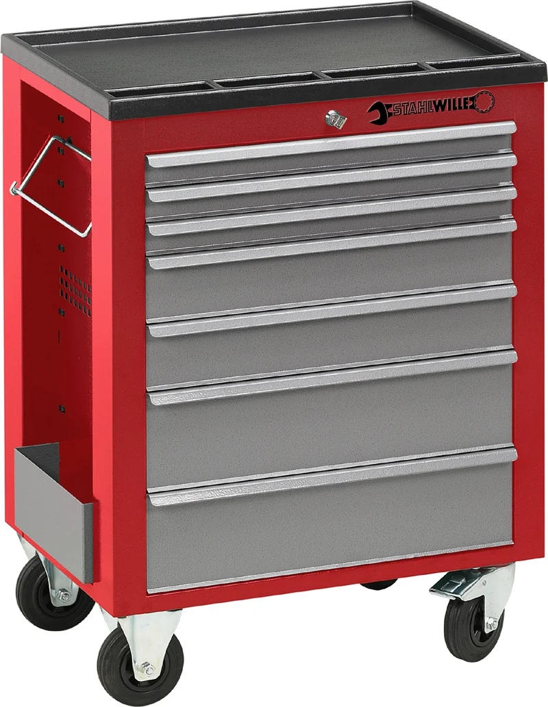Werkzeugwagen 7 Schubladen, leer, Serie SW, rot