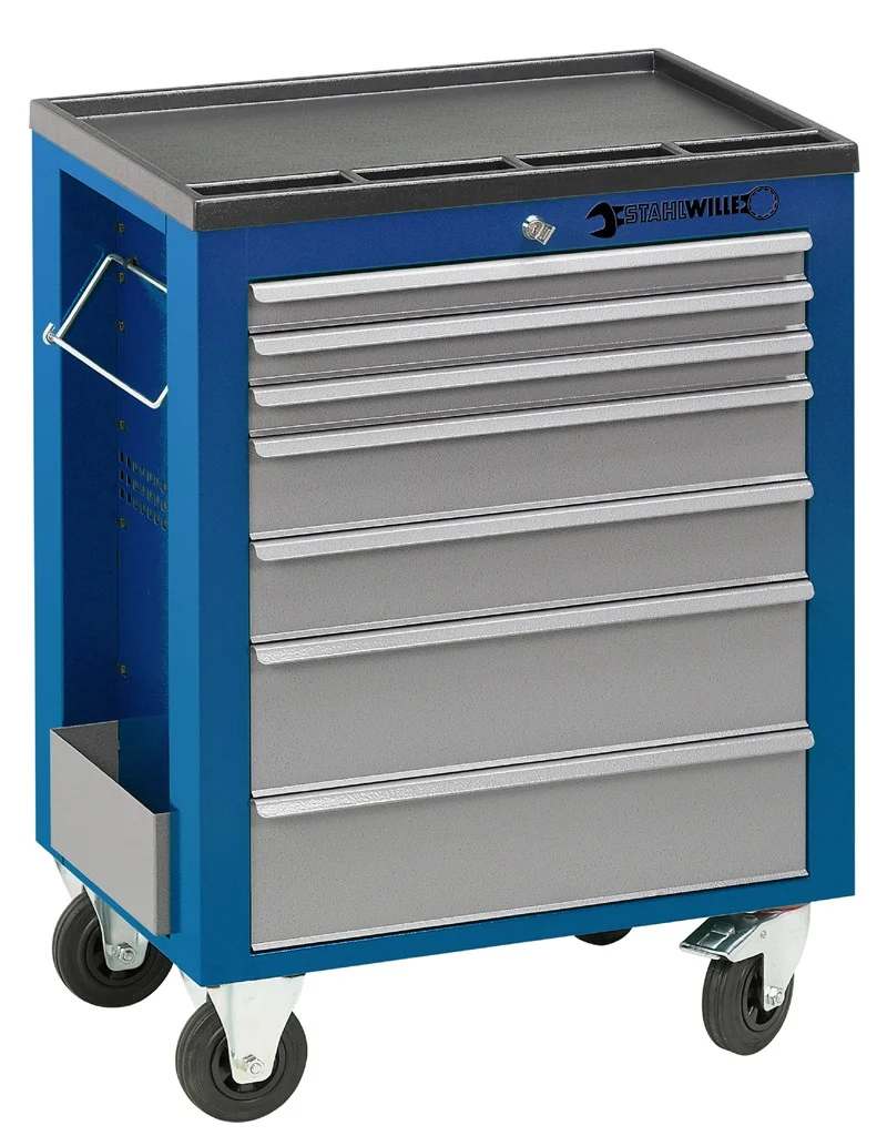 Werkzeugwagen 7 Schubladen, leer, Serie SW, blau