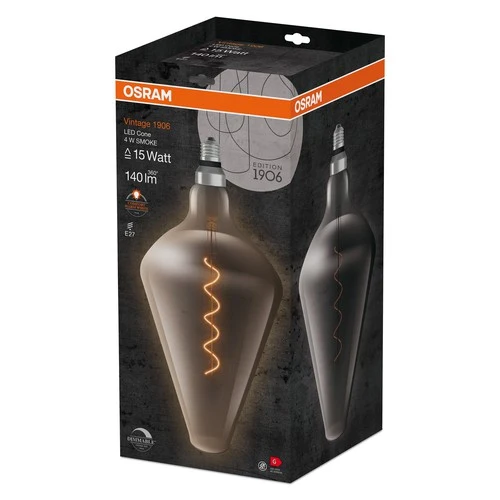 OSRAM Vintage 1906 LED-Lampe, Smoke-Tönung, 4W, 140lm , Warmweiß , E27