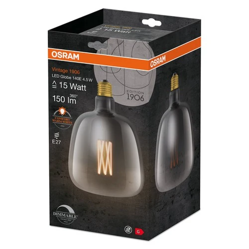 OSRAM Vintage 1906 LED-Lampe, Smoke-Tönung, 4,5W, 150lm , Warmweiß , E27