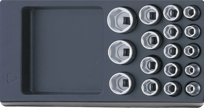 Steckschlüsseleinsätze 1/2", 17-teilig 10-32