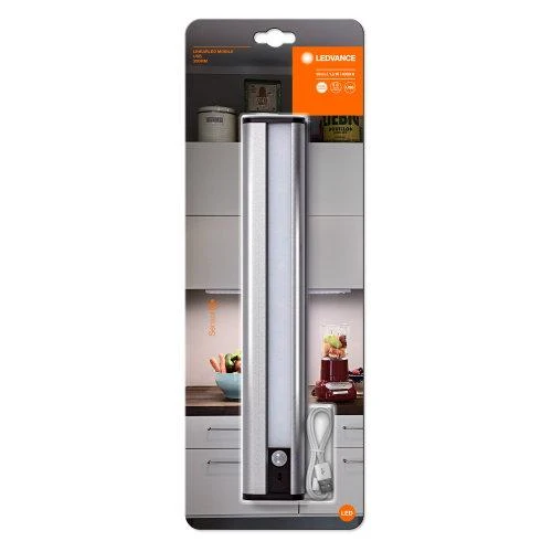 LEDVANCE Linear LED Mobile USB Batteriebetriebene Leuchte, Leuchte für Innenanwendungen, Bewegungssensor, Tag-Nacht-Sensor, Kaltweiß, 30cm