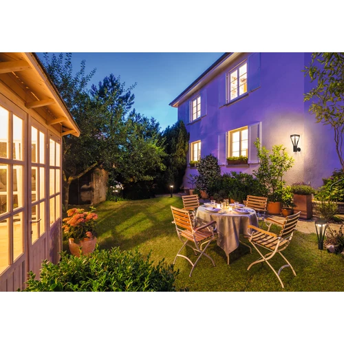 LEDVANCE ENDURA STYLE SOLAR BOUQUET LED Wandleuchte mit Sensor 6W / 3000K Warmweiß schwarz