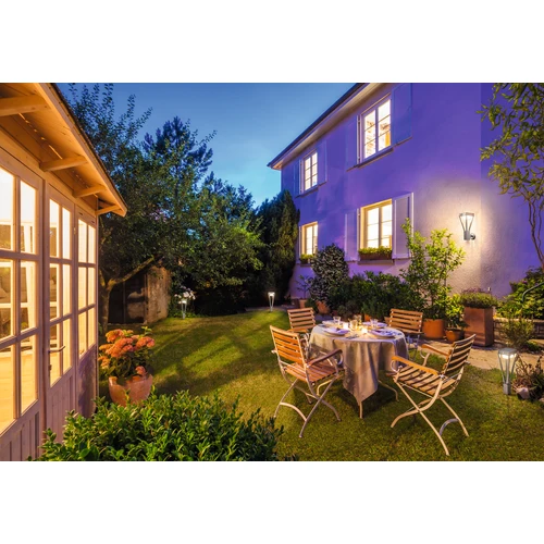 LEDVANCE ENDURA STYLE SOLAR BOUQUET LED Wandleuchte mit Sensor 6W / 3000K Warmweiß grau