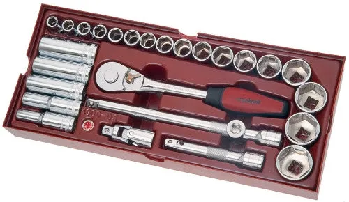 Steckschlüsselsatz 1/2", 27-teilig
