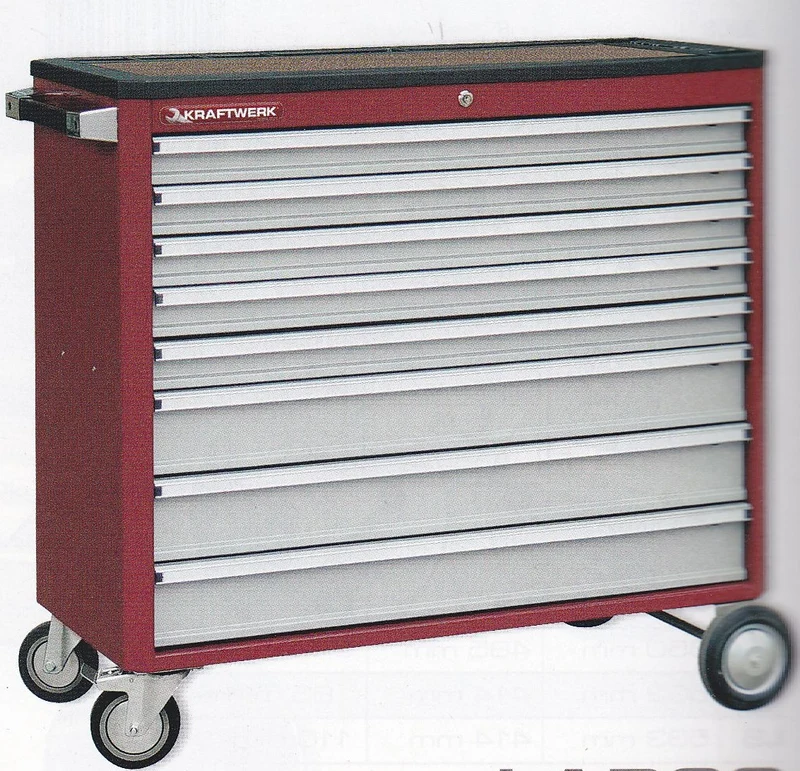 Werkzeugwagen 8 Schubladen, leer, Serie HIGHTECH LARGO
