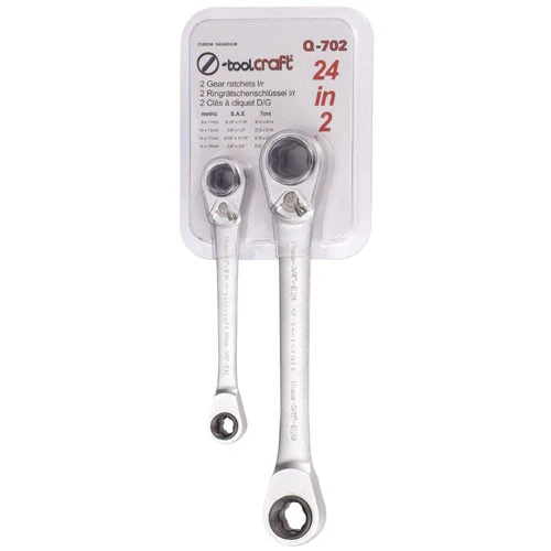 Ringgabel-Rätschenschlüssel-Satz 2-teilig, 24 in 2, CH-V