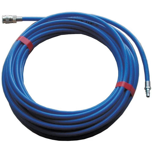 Druckluftschlauch PUR blau 8 x 12mm, 15m, mit Kupplung und Steck