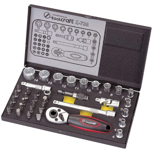 Steckschlüsselsatz 1/4", 38-teilig Z-738