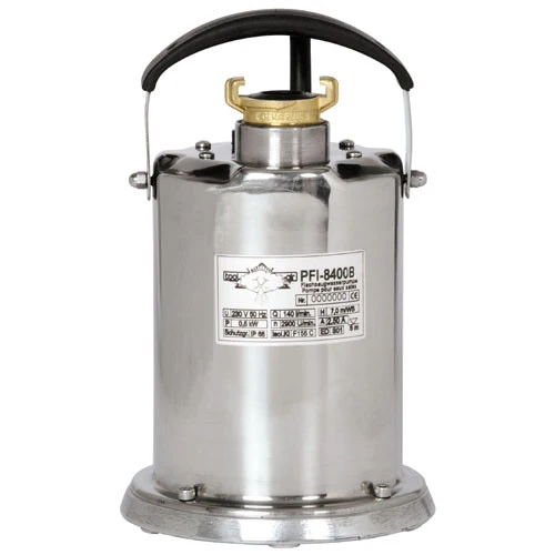 Flachsaugwasserpumpe 230 Volt, Fördermenge 8'400 l/h