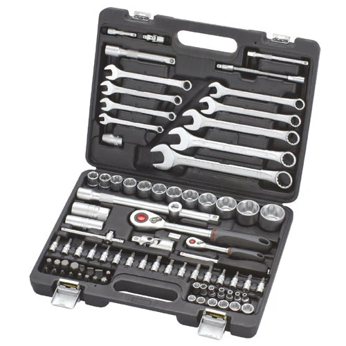 Steckschlüsselsatz 1/4" + 1/2", 82-teilig, im Kunststoffkoffer