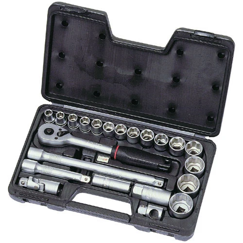 Steckschlüsselsatz 1/2", 22-teilig, im Kunststoffkoffer