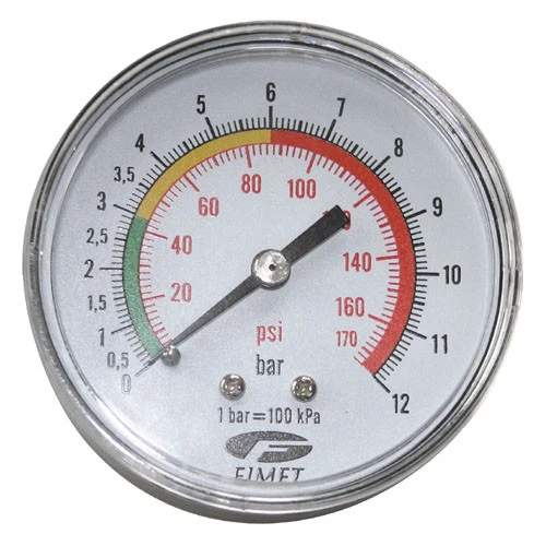 Manometer 1/4"AG zentral, 63mm, 0-12bar