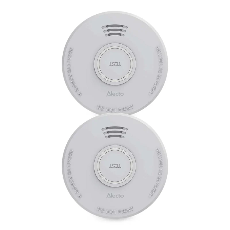 Alecto SD110 2X – Stand-Alone Rauchmelder – 1 Jahr Batterie – Weiß – 2 Stück