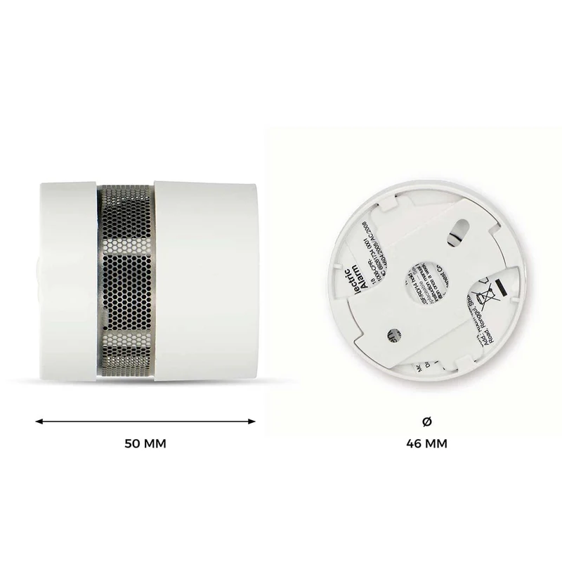 Alecto SD1020 3X - Mini Rauchmelder mit 10 Jahren Batterie- und Sensorlaufzeit 3er-Pack - Weiß