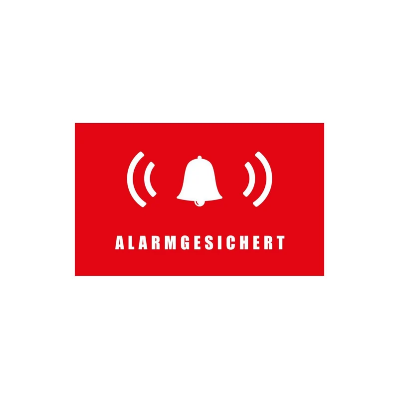 Safe2Home® 9er Set Aufkleber Alarmgesichert Innenklebend
