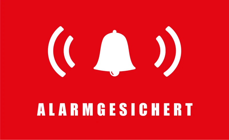 Safe2Home® 9er Set Aufkleber Alarmgesichert Innenklebend