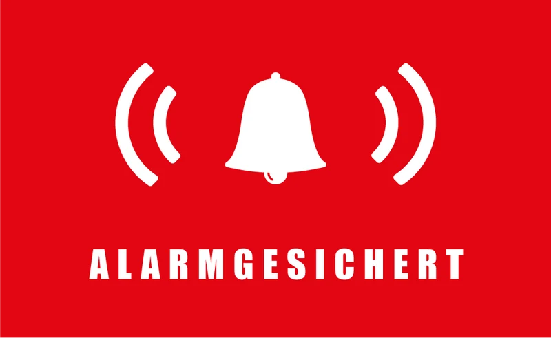 Safe2Home® 9er Set Aufkleber Alarmgesichert Innenklebend