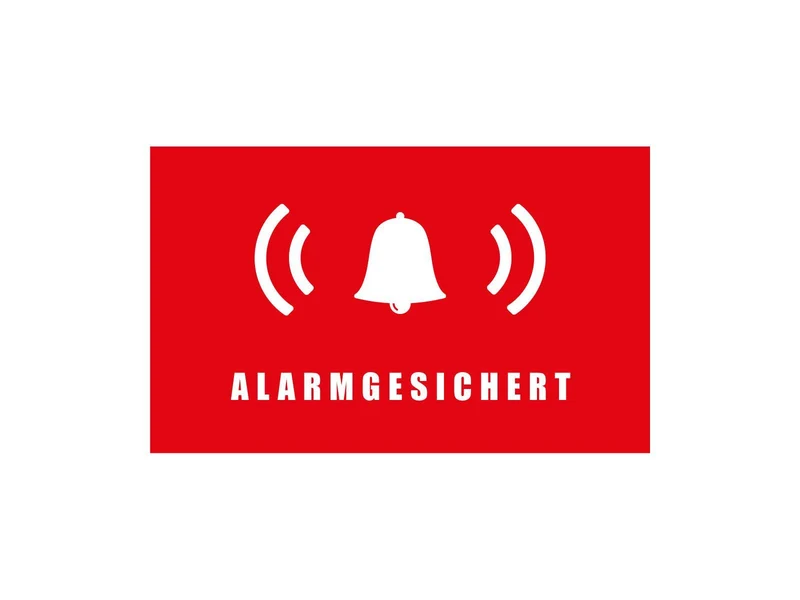 Safe2Home® 9er Set Aufkleber Alarmgesichert Innenklebend