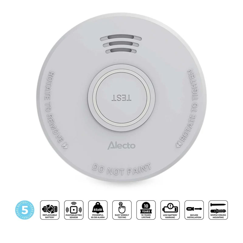 Alecto SD530 - Rauchmelder - 5-Jahres-Batterie - Weiß