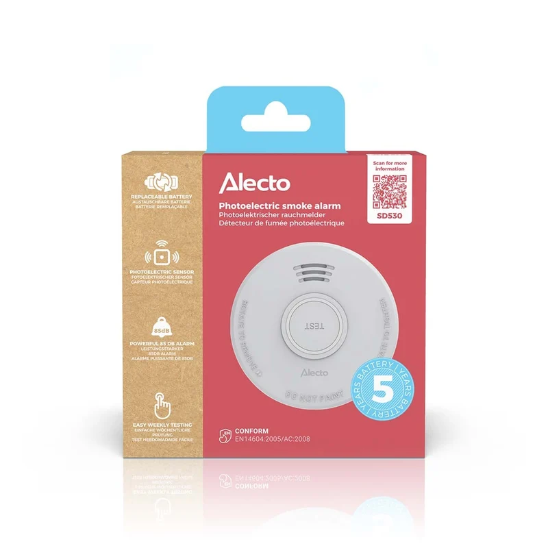 Alecto SD530 - Rauchmelder - 5-Jahres-Batterie - Weiß