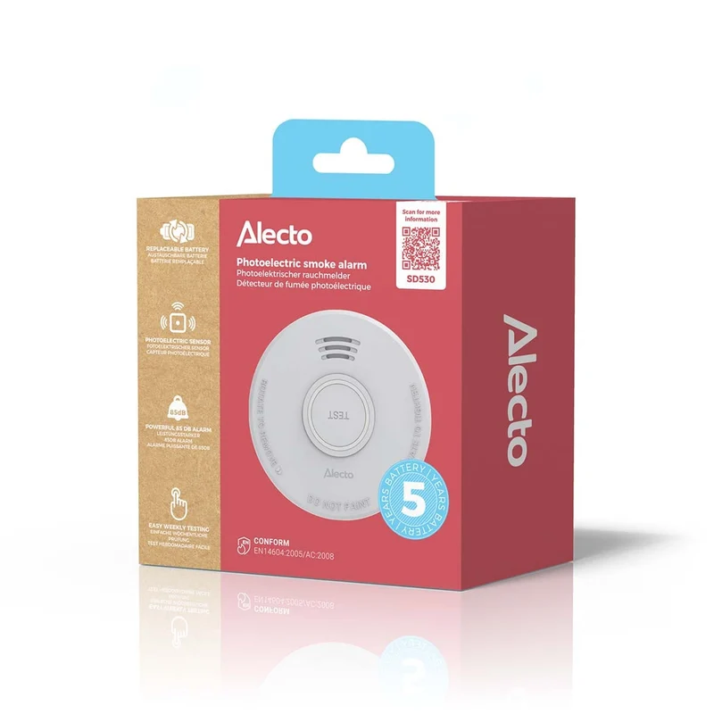 Alecto SD530 - Rauchmelder - 5-Jahres-Batterie - Weiß