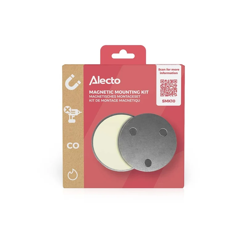 Alecto SMK10 - Magnetisches Montageset für Rauch- und Kohlenmonoxidmelder