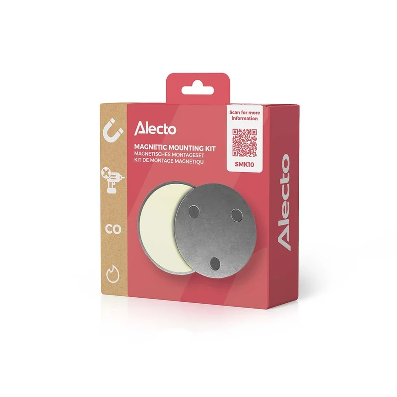 Alecto SMK10 - Magnetisches Montageset für Rauch- und Kohlenmonoxidmelder
