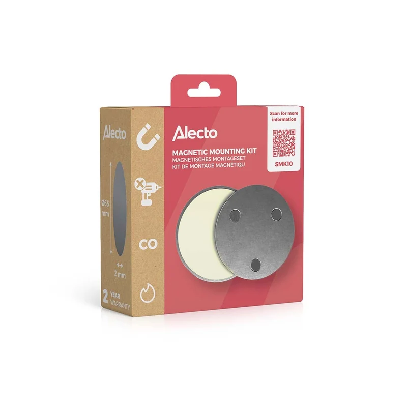 Alecto SMK10 - Magnetisches Montageset für Rauch- und Kohlenmonoxidmelder