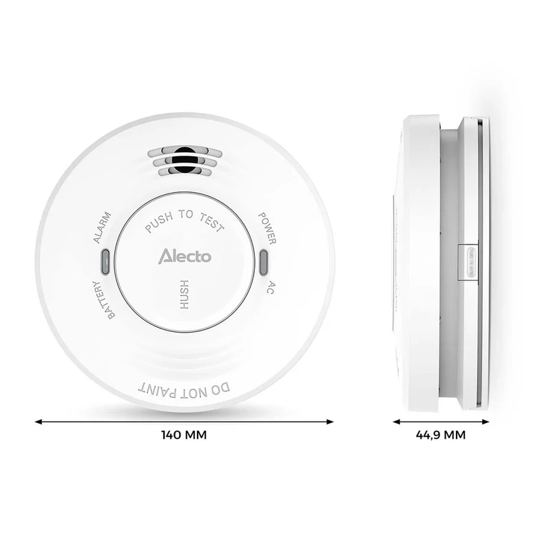 Alecto SDV10 - 230V Rookmelder - 5 Jaar Batterij Back-up - Wit