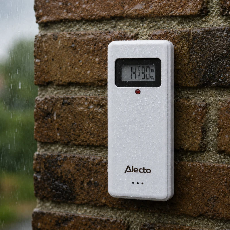 Alecto WS-1700 - Wetterstation mit kabellosem Außensensor, silber