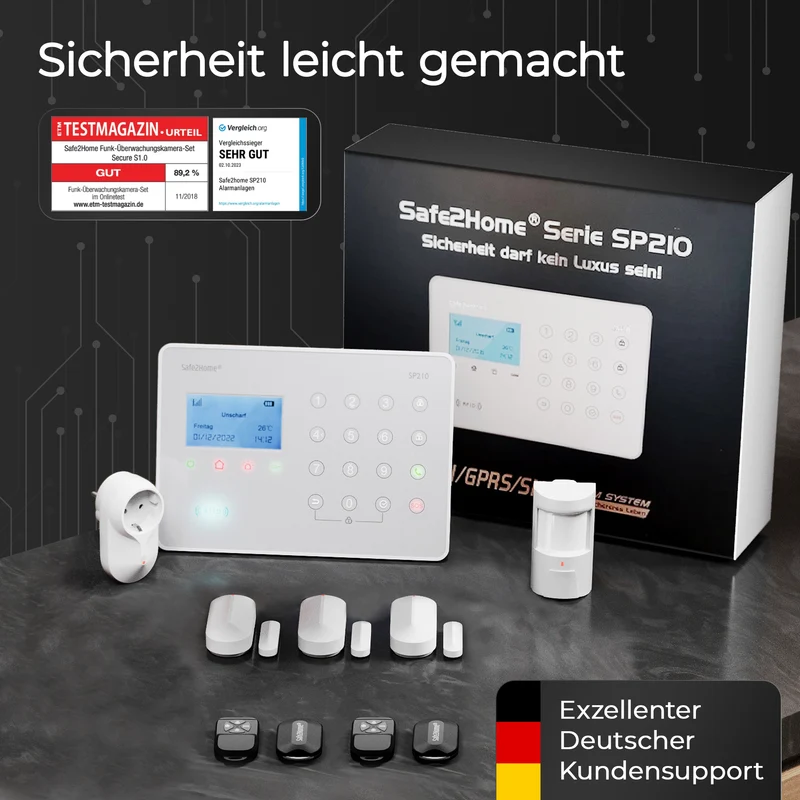 SP210 Funk Alarmanlage - Komplettset klein