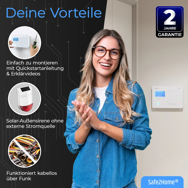 SP210 Funk Alarmanlage - Komplettset groß
