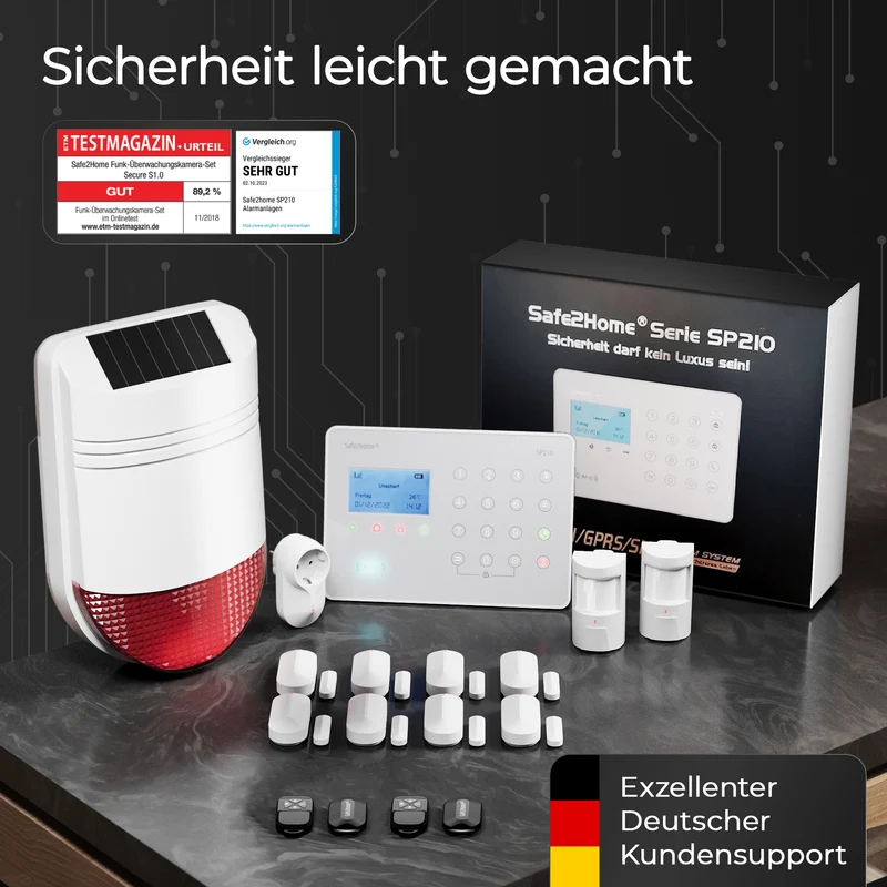 SP210 Funk Alarmanlage - Komplettset groß