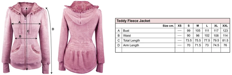Teddy Fleece Jacket Classic Pink