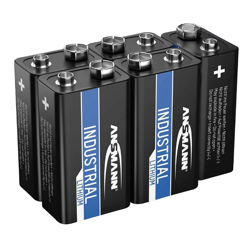 Ansmann BAT-9V 5X - 9V Batterie 1,5V - Set mit 5 Stück