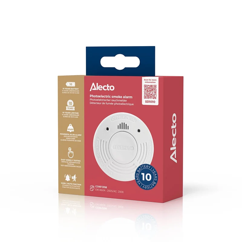 Alecto SD1010 – Rauchmelder mit 10-jähriger Batterielebensdauer