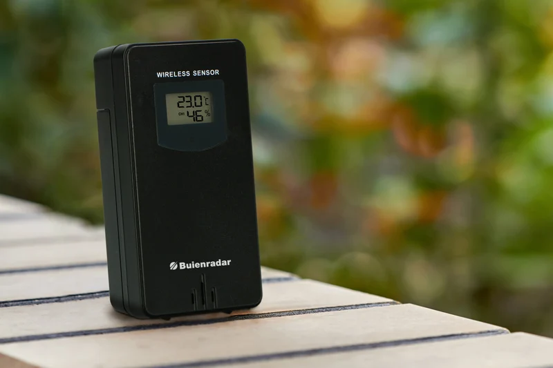 Buienradar BR900 - 3 in 1 WLAN-Wetterstation mit App und kabellosem Außensensor, schwarz
