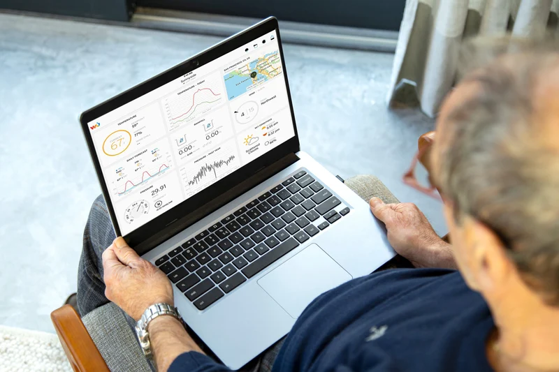 Alecto WS5200 - Professionelle 6 in 1 WLAN-Wetterstation mit App und kabellosem Außensensor, schwarz