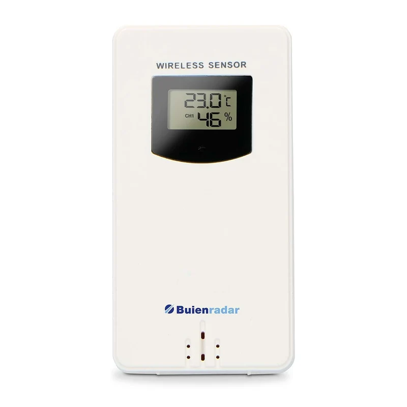 Buienradar BR700 - 3 in 1 Wetterstation mit kabellosem Außensensor, schwarz