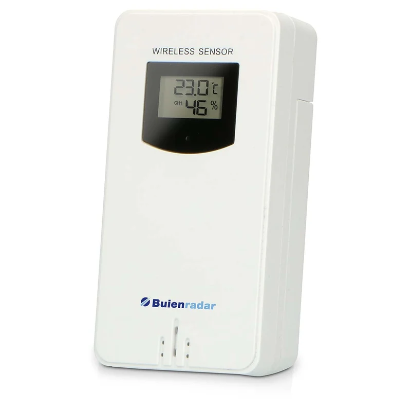 Buienradar BR700 - 3 in 1 Wetterstation mit kabellosem Außensensor, schwarz